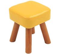 SLGGPJBU Poggiapiedi per riposare, sgabello per scarpe, panca per cambio scarpe, gambe in legno, sgabelli lavabili, seduta quadrata, comoda, sedia imbottita per la casa, multifunzionale