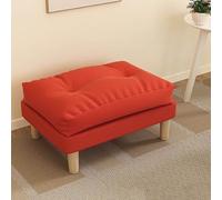 SLGGPJBU Poggiapiedi per soggiorno Poggiapiedi piccolo morbido poggiapiedi con gambe in legno sgabello imbottito con piedini antiscivolo per divano soggiorno C48 x 60 x 38 cm