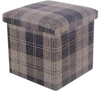 SLGGPJBU Poggiapiedi pieghevole, versatile scatola portaoggetti a cubo in cotone e lino con stampa, poggiapiedi adatto per corridoio, soggiorno, patio, 30 x 30 x 30 cm, C