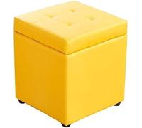SLGGPJBU Poggiapiedi poggiapiedi a cubo in finta pelle, contenitore per giocattoli con cerniera superiore organizer box pouf cassettiera