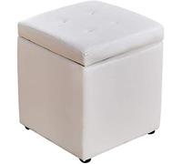 SLGGPJBU Poggiapiedi poggiapiedi a cubo in finta pelle, contenitore per giocattoli con cerniera superiore organizer box pouf cassettiera