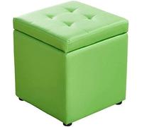 SLGGPJBU Poggiapiedi poggiapiedi a cubo in finta pelle, contenitore per giocattoli con cerniera superiore organizer box pouf cassettiera