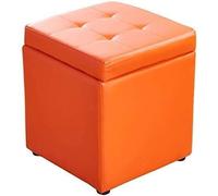 SLGGPJBU Poggiapiedi poggiapiedi a cubo in finta pelle, contenitore per giocattoli con cerniera superiore organizer box pouf cassettiera