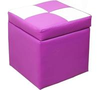 SLGGPJBU Poggiapiedi poggiapiedi cubici in finta pelle, con cerniera superiore, organizer per pouf, cassettiera singola