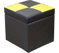 SLGGPJBU Poggiapiedi Poggiapiedi Cubo Pouf in Pelle Finta Sgabello, con Cerniera Superiore Cassetto Organizzatore Pouf Sedile Singolo