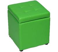 SLGGPJBU Poggiapiedi poggiapiedi poggiapiedi, sgabello pieghevole in finta pelle, salvaspazio, organizer per la stanza, per sedersi, riposare, sedia decorativa verde per la casa