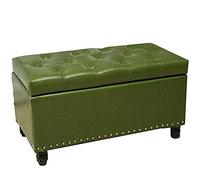 SLGGPJBU Poggiapiedi poggiapiedi pouf e poggiapiedi, cassapanca, cassapanca, divano, sedile portaoggetti, in poliuretano, design retrò con rivetti, stabile e resistente all'usura, 6 colori