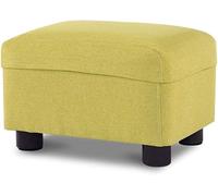SLGGPJBU Poggiapiedi, poggiapiedi rettangolare in lino con gambe in legno, sgabello da tè in legno massello, facile da pulire, soggiorno camera da letto, blu, 38,1 cm x 27,9 cm