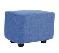 SLGGPJBU Pouf da 38 cm in cotone e lino, rettangolare con copertura per sgabello rimovibile e lavabile, seduta imbottita impilabile, poggiapiedi per divano, marrone scuro, 38 x 26 cm