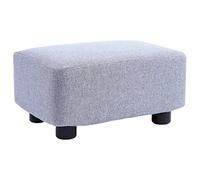 SLGGPJBU Pouf da 38 cm in cotone e lino, rettangolare con copertura per sgabello rimovibile e lavabile, seduta imbottita impilabile, poggiapiedi per divano, marrone scuro, 38 x 26 cm