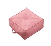 SLGGPJBU Pouf imbottito, pouf rotondo/quadrato, poltrona a sacco, poggiapiedi, poggiapiedi, pouf decorativo per soggiorno e camera da letto, R viola, 50 x 50 x 15 cm, grigio