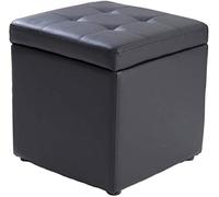 SLGGPJBU Pouf per piedi in finta pelle, con cerniera superiore organizer