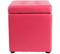 SLGGPJBU Pouf per piedi in finta pelle, contenitore per giocattoli, con cerniera superiore organizer
