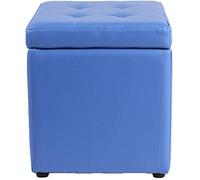 SLGGPJBU Pouf per piedi in finta pelle, contenitore per giocattoli, con cerniera superiore organizer
