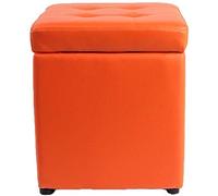 SLGGPJBU Pouf per piedi in finta pelle, contenitore per giocattoli, con cerniera superiore organizer