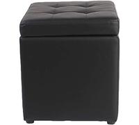 SLGGPJBU Pouf per piedi in finta pelle, contenitore per giocattoli, con cerniera superiore organizer