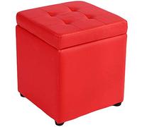 SLGGPJBU Pouf poggiapiedi in finta pelle, con cerniera superiore, organizer per pouf, sedile singolo