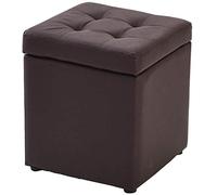 SLGGPJBU Pouf poggiapiedi in finta pelle, contenitore per giocattoli, con cerniera superiore, organizer per casa e ufficio