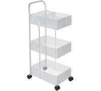 SLGGPJBU Scaffale in ferro per camera da letto cucina scaffale mobile per bagno in metallo Carrello portaoggetti Carrello da cucina dorato Isola cucina