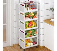 SLGGPJBU Scaffale per spezie da cucina a 3/4 ripiani, portaposate per bagno, carrello multifunzione, 120,5 x 40 cm