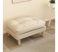 SLGGPJBU Sgabelli per soggiorno, poggiapiedi, piccolo, morbido, con gambe in legno, sgabello imbottito con piedini antiscivolo, per divano, soggiorno, C48 x 60 x 38 cm