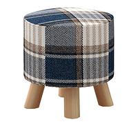SLGGPJBU Sgabelli per soggiorno, poggiapiedi, quadrato, cassettiera, poggiapiedi moderno, semplice, cambio scarpe, tessuto di cotone e lino, facile da rimuovere e lavare, 30 x 30 x 29 cm, poggiapiedi