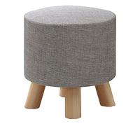 SLGGPJBU Sgabelli per soggiorno, poggiapiedi, quadrato, cassettiera, poggiapiedi moderno, semplice, cambio scarpe, tessuto di cotone e lino, facile da rimuovere e lavare, 30 x 30 x 29 cm, poggiapiedi