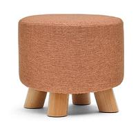SLGGPJBU Sgabelli per soggiorno, poggiapiedi, sgabello rotondo, moderno, semplice, in legno massello, design per lavare e lavare, in cotone, per cambio vestiti, scarpiera, 28 x 28 x 25 cm, sgabello