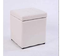 SLGGPJBU Sgabello con contenitore, poggiapiedi quadrato, portatile, per soggiorno, camera da letto, piccolo spazio, 30 x 30 x 35 cm