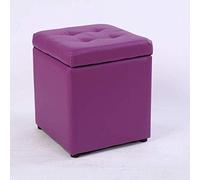 SLGGPJBU Sgabello con contenitore, poggiapiedi quadrato, portatile, per soggiorno, camera da letto, piccolo spazio, 30 x 30 x 35 cm