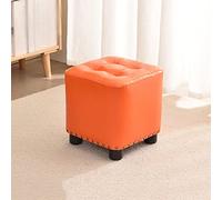 SLGGPJBU Sgabello da trucco, piccolo poggiapiedi, elegante e confortevole, in finta pelle, imbottito, per casa, camera da letto, divano con poggiapiedi
