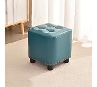 SLGGPJBU Sgabello da trucco, piccolo poggiapiedi, elegante e confortevole, in finta pelle, imbottito, per casa, camera da letto, divano con poggiapiedi