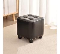 SLGGPJBU Sgabello da trucco, piccolo poggiapiedi, elegante e confortevole, in finta pelle, imbottito, per casa, camera da letto, divano con poggiapiedi