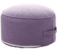 SLGGPJBU Sgabello ottomano rotondo, divano, sgabello, poggiapiedi, poggiapiedi, sgabello con manico, rivestimento rimovibile per la casa, colore: viola