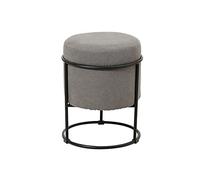 SLGGPJBU Sgabello per fasciatoio, poggiapiedi, in tessuto di cotone, stile nordico, retrò, a cubo, con treppiede, in acciaio inox, dorato, blu, grigio