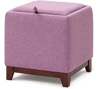 SLGGPJBU Sgabello per piedi Sgabello da toeletta Sgabello Poggiapiedi Sgabello, Moda Legno Massiccio Soggiorno Tavolino Sgabello per Cambiare Scarpe Sgabello per Casa Tessuto Divano Sgabello 40 × 40 ×