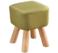 SLGGPJBU Sgabello per scarpe, comodo sedile per casa, gambe quadrate in legno, sedia imbottita, sgabello multifunzione