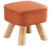 SLGGPJBU Sgabello per scarpe, comodo sedile per casa, gambe quadrate in legno, sedia imbottita, sgabello multifunzione