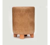 SLGGPJBU Sgabello poggiapiedi rotondo in legno per camera da letto, sgabelli per soggiorno, tavolo da toeletta, colore giallo chiaro, 29 x 29 x 30 cm