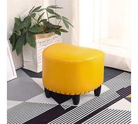 SLGGPJBU Sgabello Poggiapiedi Sgabelli Brevi Sgabelli Sgabello PU Pelle Tessuto Pieghevole Stoccaggio Spugna Più Spessa, Soggiorno Camera da Letto, Marrone Moderno