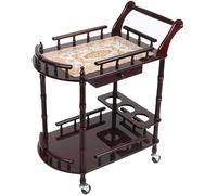 SLGGPJBU Theekar Carrello da portata in legno Carrello da pranzo Rolling Stoccaggio Carrello da pranzo Hotel Dessert Strumenti Carrello Mobile Luxury Hotel & Ristorante
