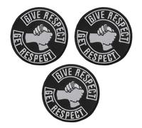 SLIAXINT 3 Pezzi Give Respect-Get Respect Toppa Tattica, Morale Patch, Patch Airsoft, Patch Militare Con Strappo, Patch Ricamata Tattica per Zaino Tattico, Gilet, Cappello, Pettorina Cane