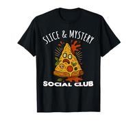 Slice and Mystery Social Club - Divertente Pizza Murder Mistero Maglietta