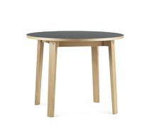 Slice Tavolo Rovere/Linoleum Ø95