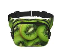 Slices of Fresh Mature Green Kiwi Marsupio a tracolla regolabile Grande Marsupio da viaggio Marsupio unisex