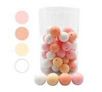 Slicone Perline Perdenti Fai Da Te 12mm 50pc Set Rosa Di Accessori Per la Creazione Di Gioielli Fai Da Te