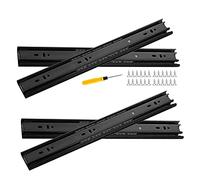 Slide 2 paia di guide per cassetti da 30,5 cm, 40,6 cm, 50 cm, guide scorrevoli per mobili, a estensione completa, rimovibili, resistenti, con cuscinetti a sfera, montaggio laterale, carico 45 kg