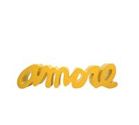 SLIDE Panca Amore di Design Moderno - Panchina Giallo Zafferano per Interno Esterno in Polietilene Resistente UV - Seduta per Giardino Terrazzo e Living - Made in Italy 145x38x45 cm