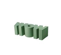 SLIDE Panchina seduta di Design Moderno WOW - Seduta Interno Esterno in Polietilene Resistente UV - Colore Verde Salvia per Giardino Terrazzo Living Made in Italy