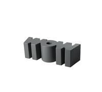 SLIDE Panchina seduta di Design Moderno WOW - Seduta Interno Esterno in Polietilene Resistente UV - Colore Grigio per Giardino Terrazzo Living Made in Italy
